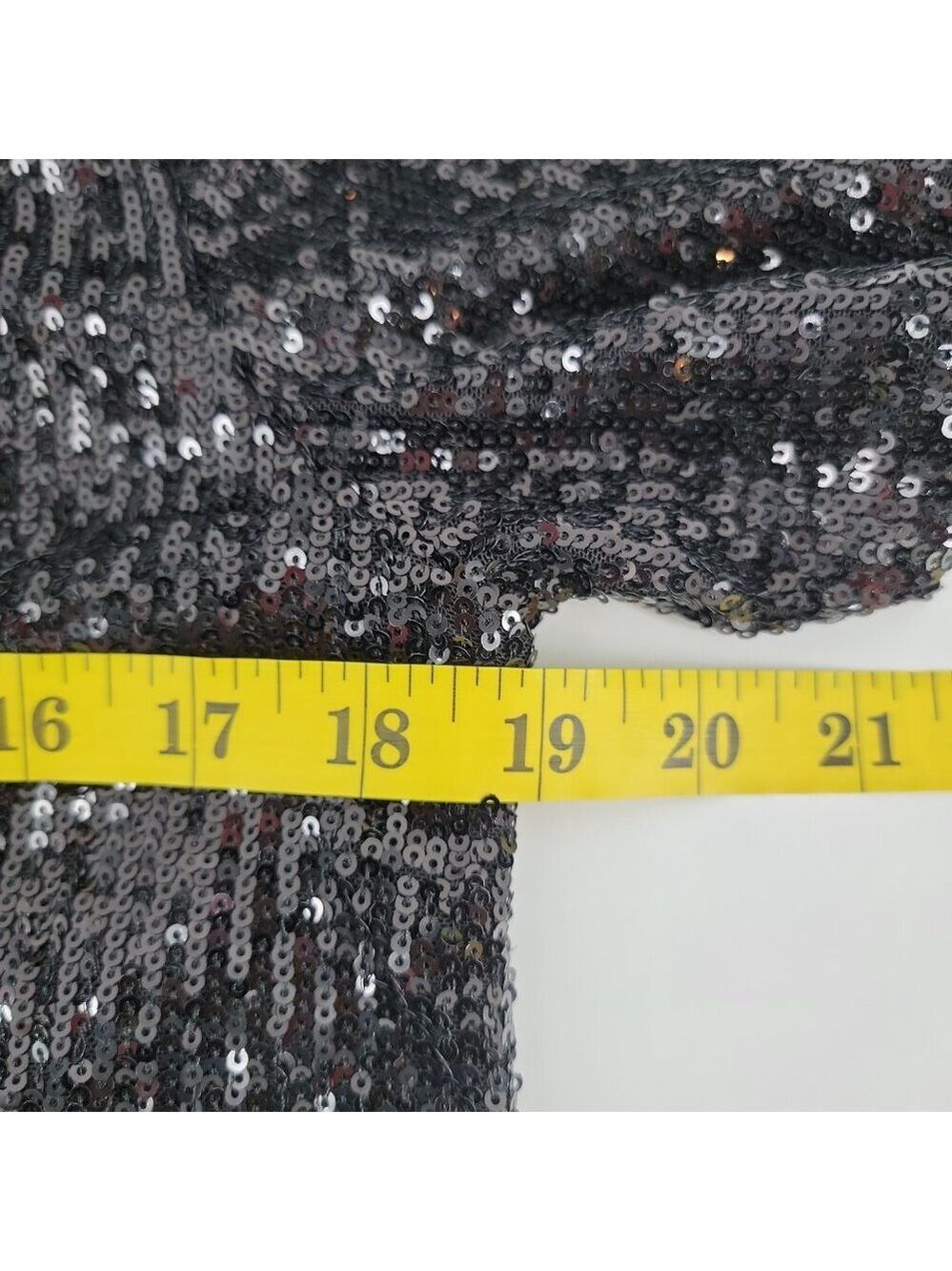⭐ Ophelia Roe Black Sequin Short Sleeve Top – Size S - Picture 11 of 12